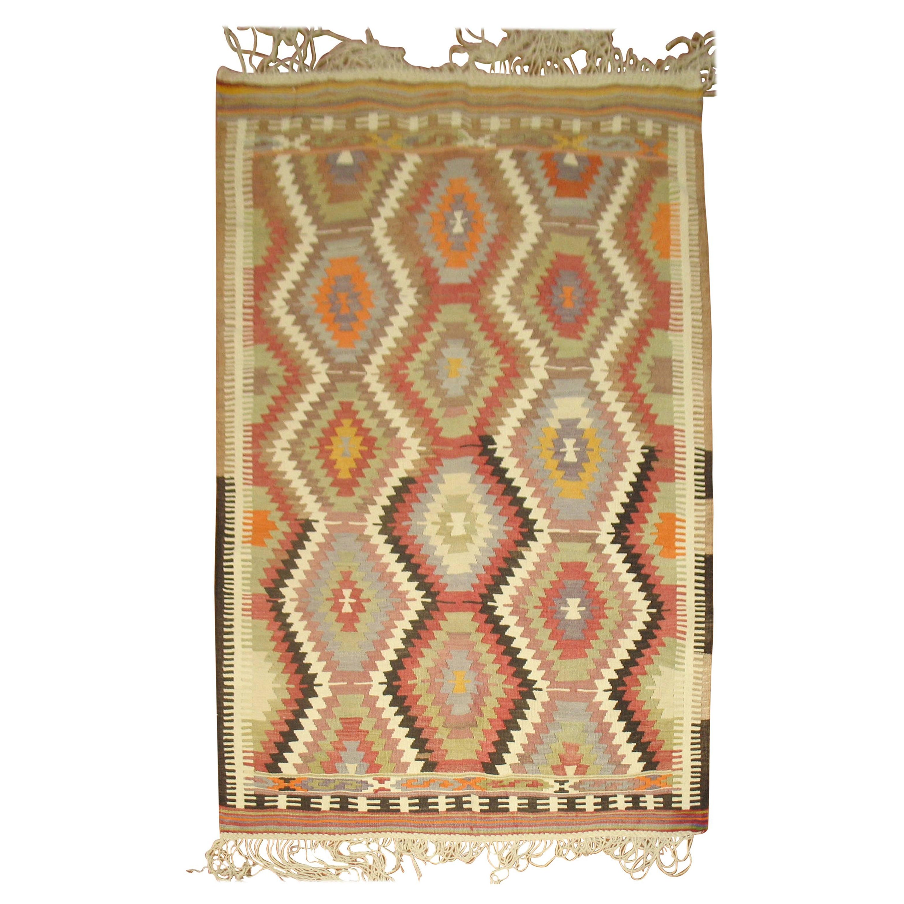 Tribal Vintage Turkish Kilim