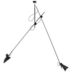 Vittoriano Viganò 'VV Cinquanta' Suspension Lamp in Black