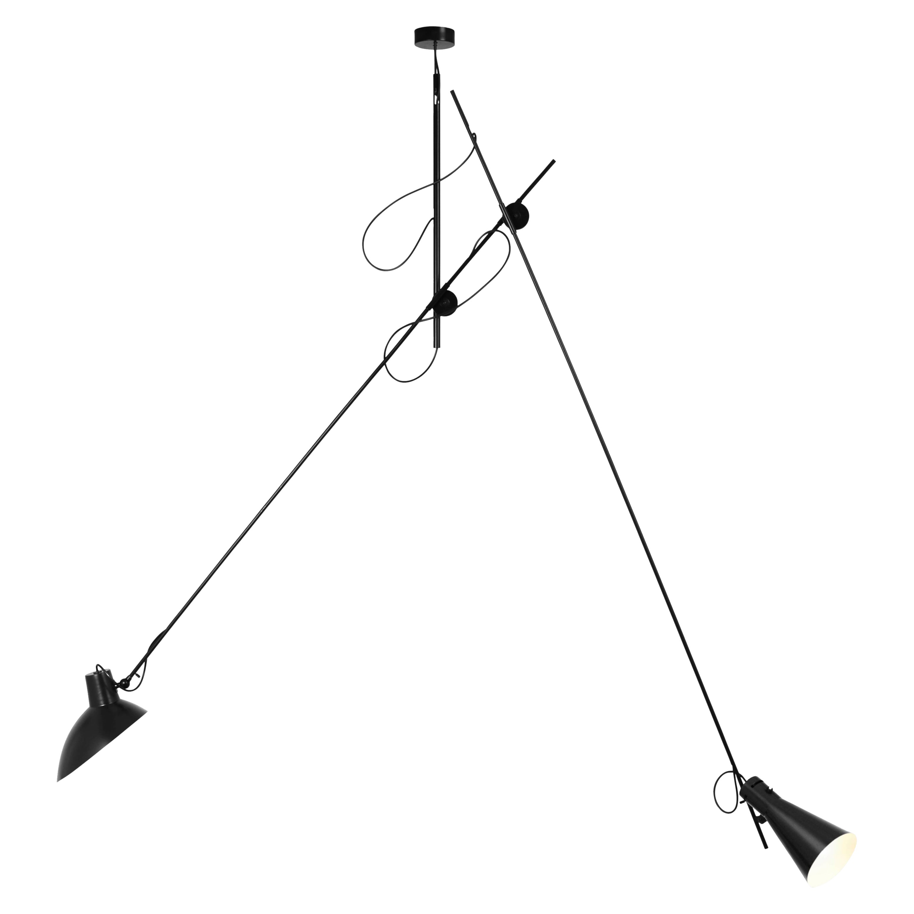 Vittoriano Viganò 'VV Cinquanta' Suspension Lamp in Black