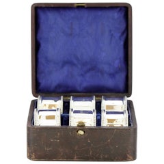 Vintage Sterling Silver Set of Six Napkin Rings, Atkin Bros, Birmingham, 1950