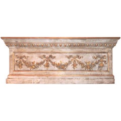 Louis XVI Neoclassical Style Paint and Giltwood Boiserie Overdoor Panel