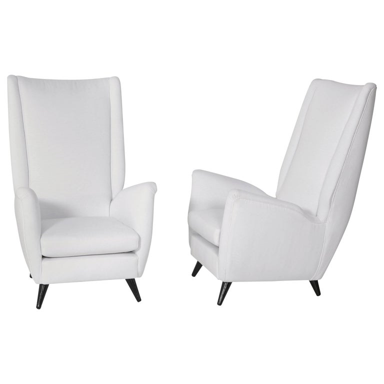 Pair of Gio Ponti Armchairs For Sale