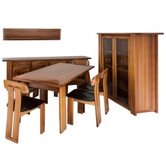 Full Set of Dining Room by Tobia & Afra Scarpa for Maxalto, circa 1970