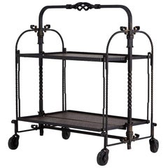 1950s French Wrought Iron and Brass Metamorphic Trolley