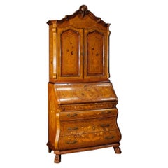 Italian Inlaid Trumeau in Walnut, Maple, Mahogany, Rosewood, Palisander