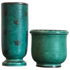 Wilhelm Kage Small Decorative Ceramic Vases, Gustavsberg Sweden