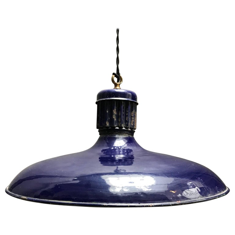 Cobalt Blue Glass Light Pendant For At 1stdibs Cobalt Blue Enamel Railroad Station Pendant Light