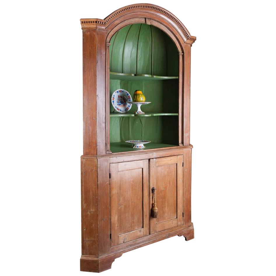 18th Century Georgain Period Open Corner Cupboard For Sale