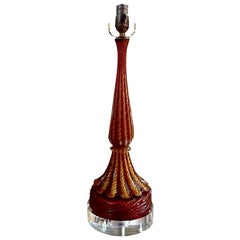 Midcentury Murano Glass Lamp by Seguso