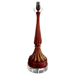 Mid-Century Murano Glass Lamp by Seguso