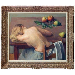 Original Oil Painting by New York Realist Robert Brackman 'Nude Resting'