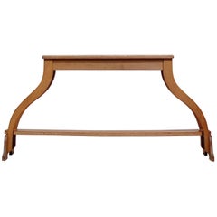 Antique Accent or Sofa Table from Solid Oak, Early 20th Century
