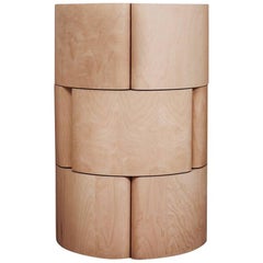 Column Chest and Minibar in Baltic Birch Plywood and Laminated Ash Veneer