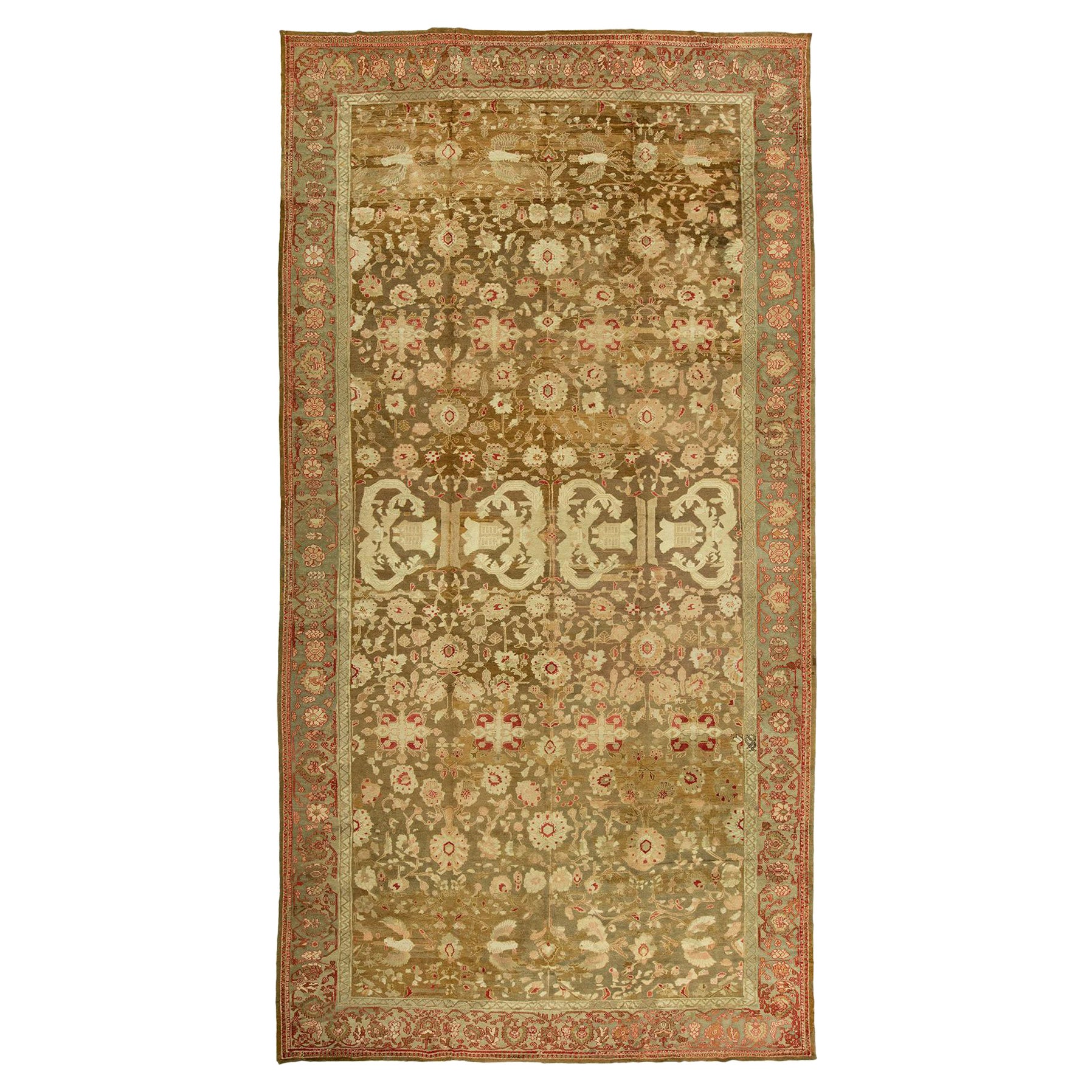 Colección Zabihi Alfombra antigua india Agra de gran tamaño