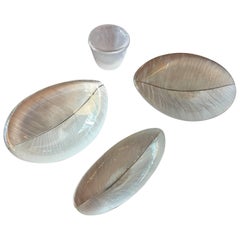 Tapio Wirkkala Comb Cut Leaf Desk Set, Signed