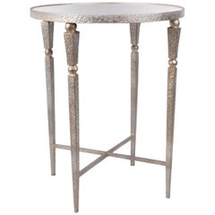 Hammered Champagne Accent Table