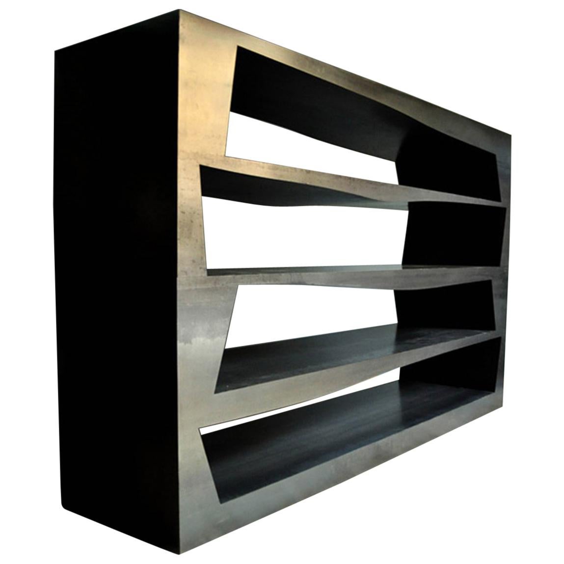 Modern, Milo, Minimalist Bookcase Handcrafted by Italian Artisans For Sale