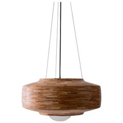 Contemporary American Cherry Pendant Light, Oversized Bulb, Custom Lighting