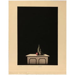 Midcentury Framed Signed No'd Mario Avanti Mezzotint 2/11, Le Dessus de Marbre