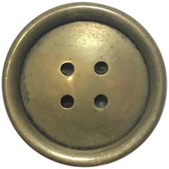 Rare Signed Large 1950s Carl Auböck Cast Brass Button Bottle Opener, Austria