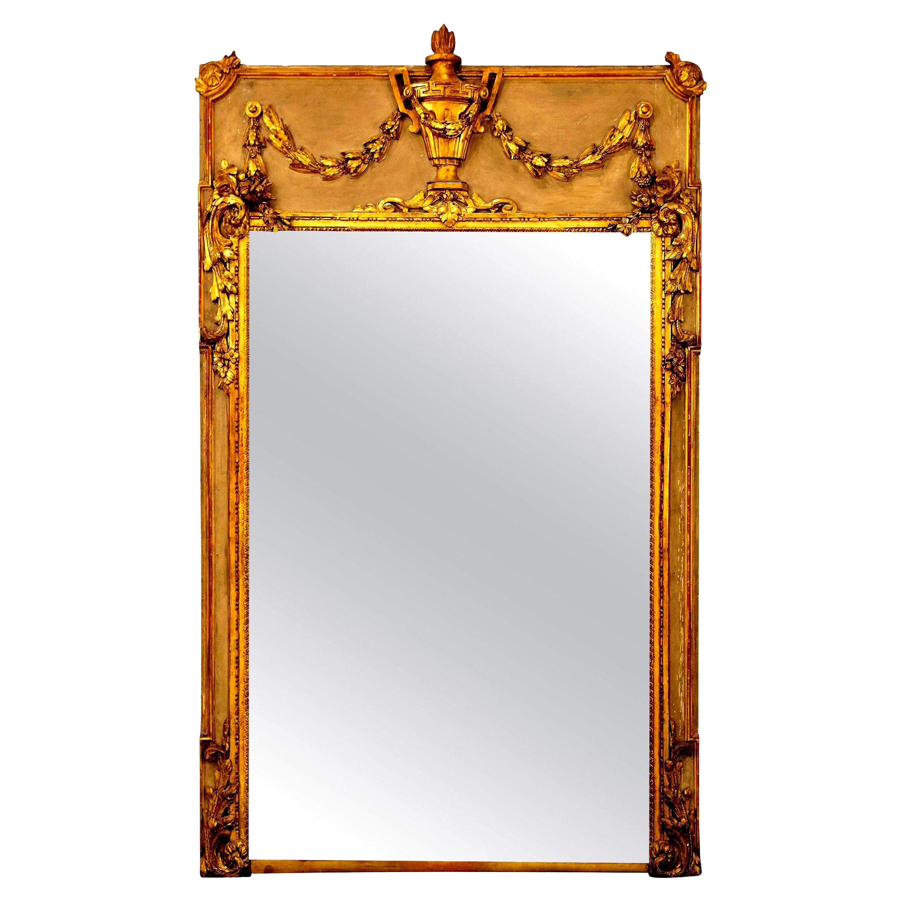 French Dressing Mirror 19th Century Louis Barley Twist at 1stDibs