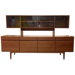 Ib Kofod-Larsen Fa-66 Teak Sideboard by Faarup with Lovig Hutch