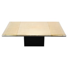 Custom Karl Springer Style Gold Leaf Dining Table, 1988