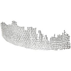 Contemporary Metal Cast Sculpture, Aluminum Curved Cast Form 4 by Mimi Jung