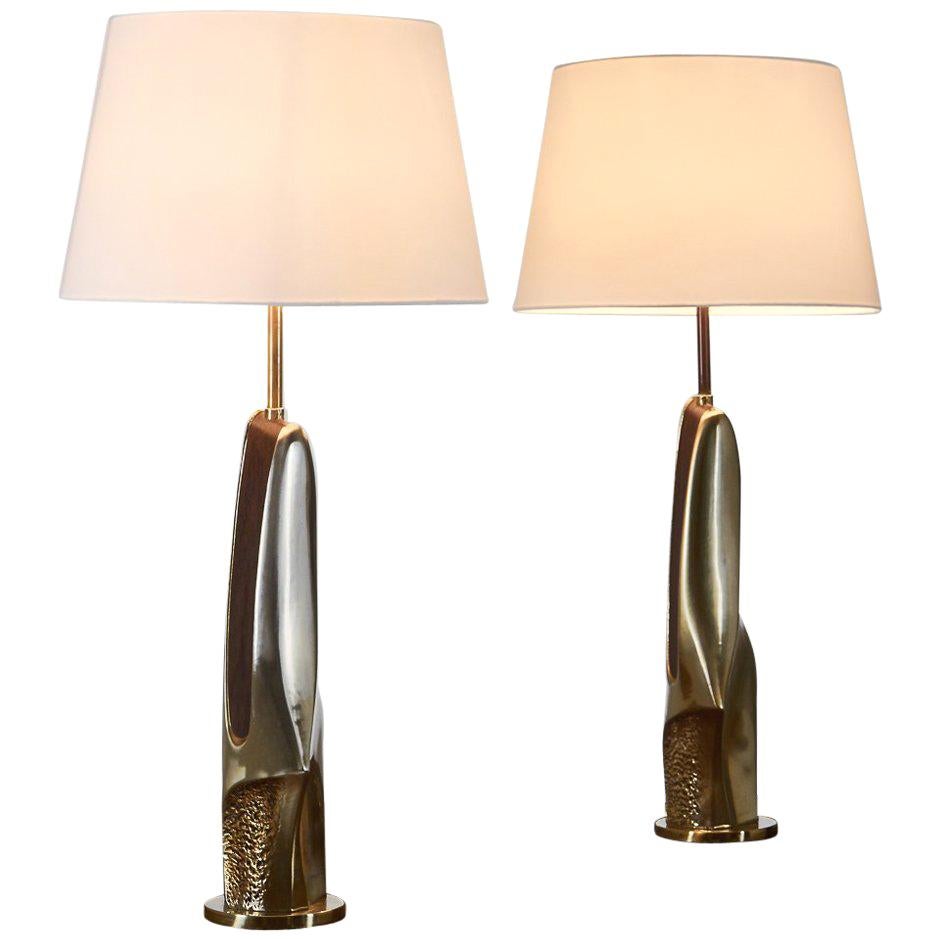 Pair of 1960s Brutalist Lamps