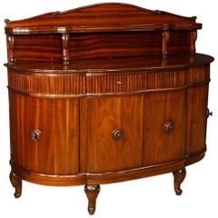 Sideboard in Mahogany Wood with Four Doors and Four Drawers from 20th Century