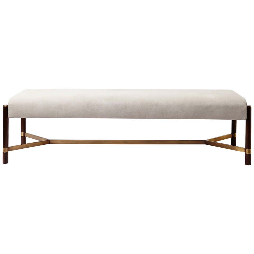 Anglo-Indian Brass Clad Bench with Horse Head Detail at 1stDibs