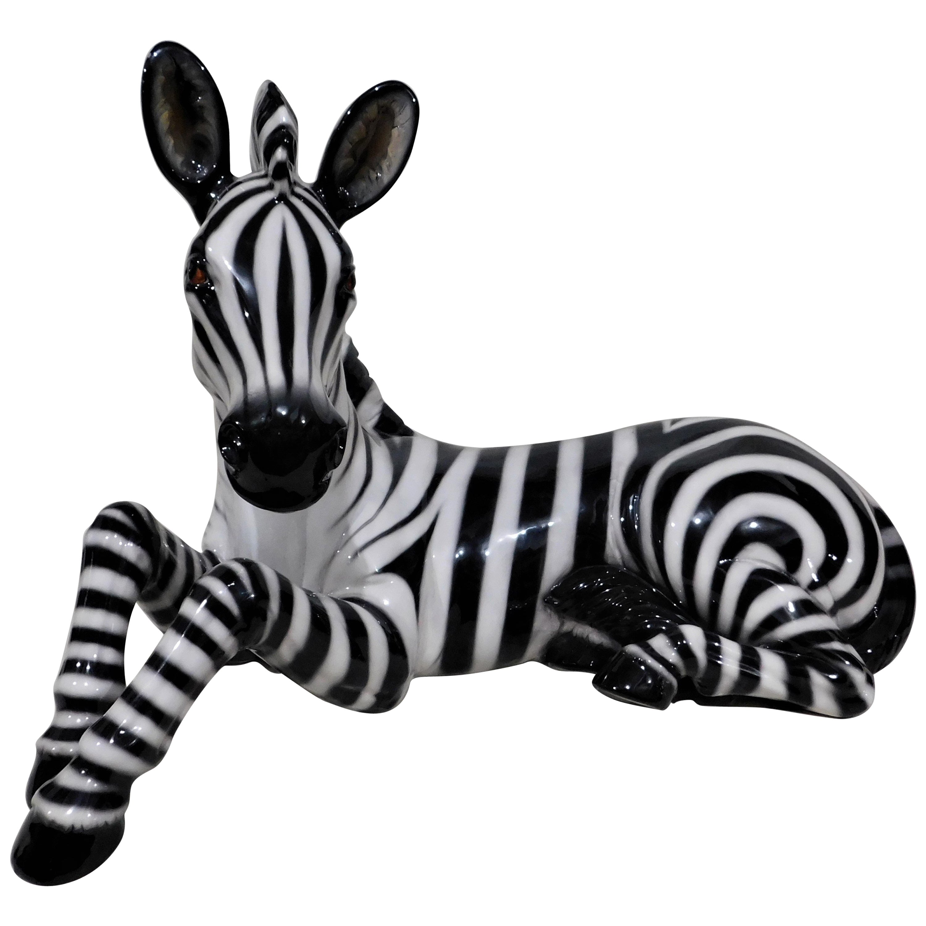 Ceramic Zebra at 1stDibs