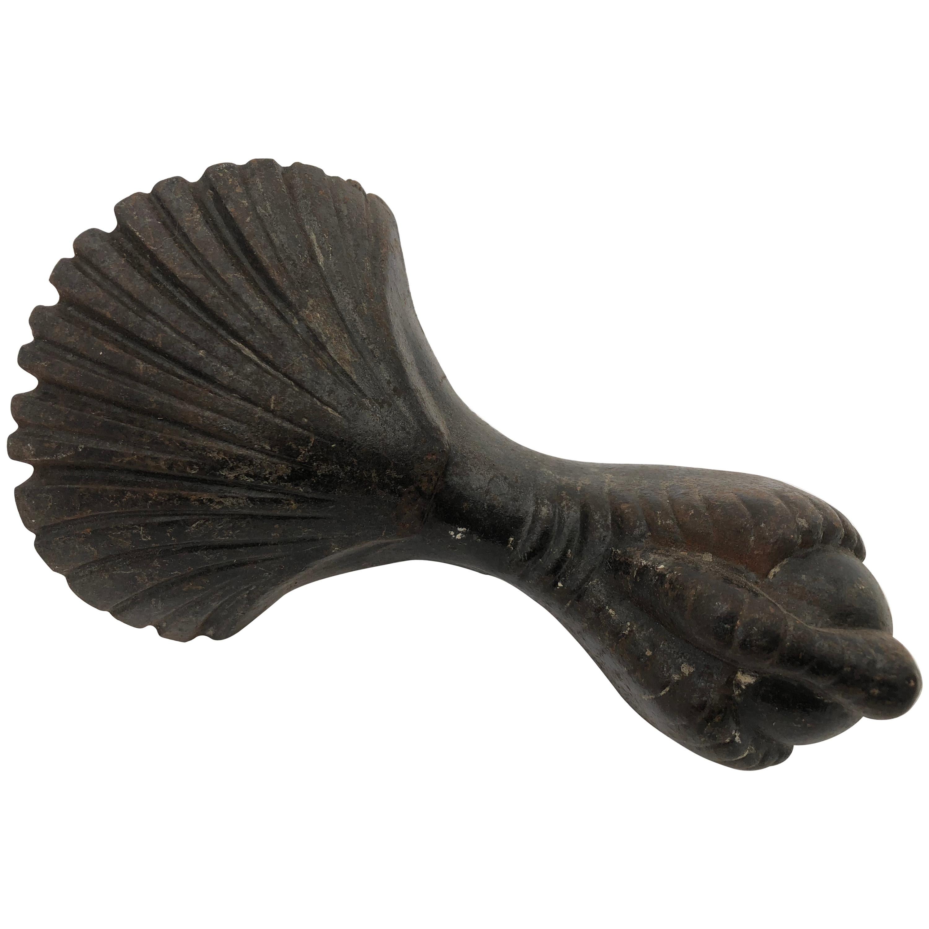 Antique French Cast Iron Eagle Claw Foot with Great Detail and Weight For Sale