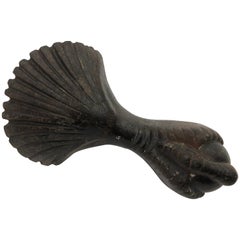 Used French Cast Iron Eagle Claw Foot with Great Detail and Weight
