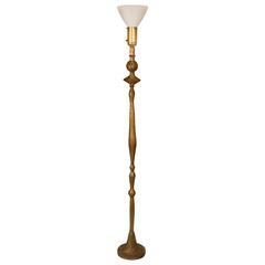 Diego Giacometti Style Gilded Bronze Floor Lamp 10