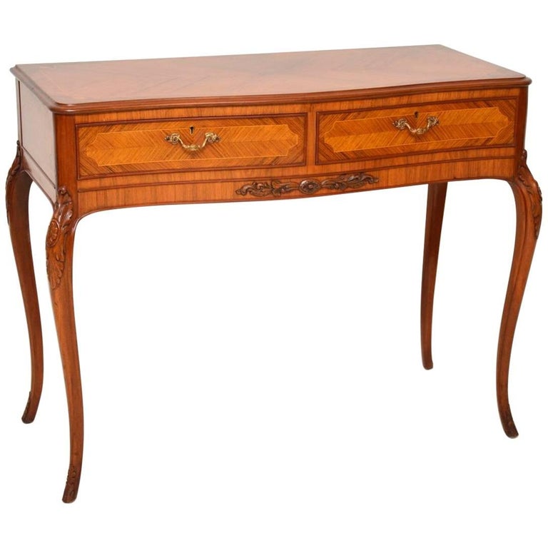 Antique French Stunning Dry Console Table For At 1stdibs Antique French Inlaid Kingwood Console Table