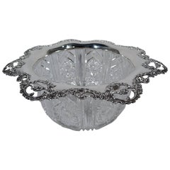 Gorham American Brilliant-Cut Glass Sterling Silver Centrepiece Bowl