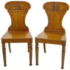 Carved Oak Side Chairs, Pair of Gothic Chairs, Renaissance, Scotland, 1850