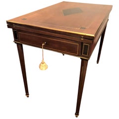 Late 19th Century Louis XVI Roulette Games Flip Top Card or Games Table
