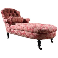 Stunning Antique Chaise Longue Daybed Napoleon III, 19th Century, Victorian