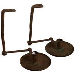 Early Baroque Iron Candleholder / Sconces, Pair, Origin Sweden, circa 1700