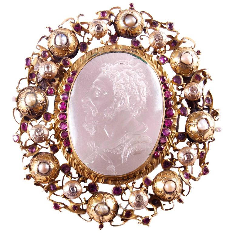 Rock Crystal Intaglio Cameo of Attila the Hun, circa 1800 at 1stdibs