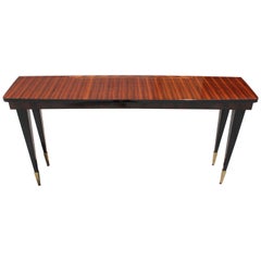Beautiful French Art Deco Exotic Macassar Console Table, circa 1940s