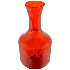 Large Bright Orange Vase by Empoli 6