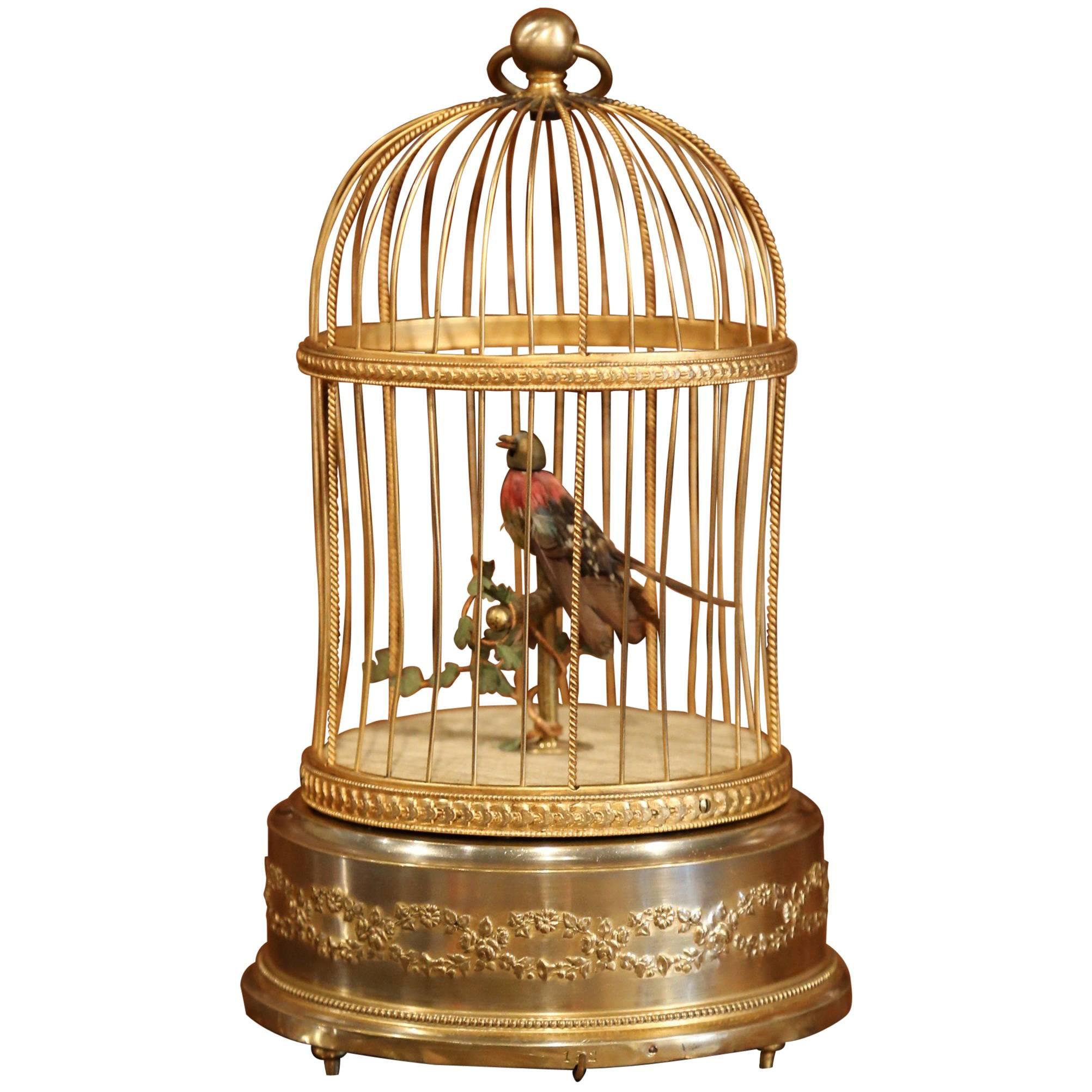 French 19Th Century Medieval Ch Teau Pewter And Wood Birdcage French 19Th Century Medieval Ch Teau Pewter And Wood Birdcage