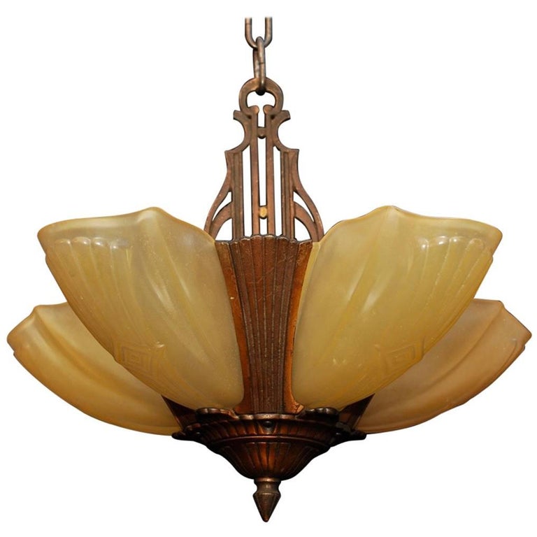 Elegant Art Deco Light For Sale