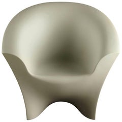 Ohla Armchair in Matte Ivory Polyethylene by Alberto Brogliato for Plust