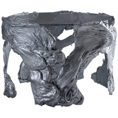 Silver Small Coffee Table Handmade in Italy by Atelier Dall'Osso