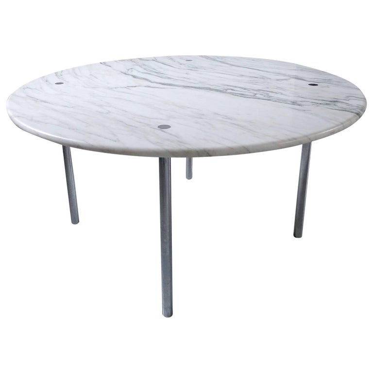 Large Estelle And Erwin Laverne Carrara Marble Dining Table Usa Large Estelle Erwin Laverne Carrara Marble Dining Table Usa 1950s For