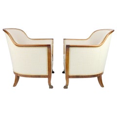 Pair of Swedish Mahogany Armchairs by Upsala Möbleringsaktiebolag, 1931